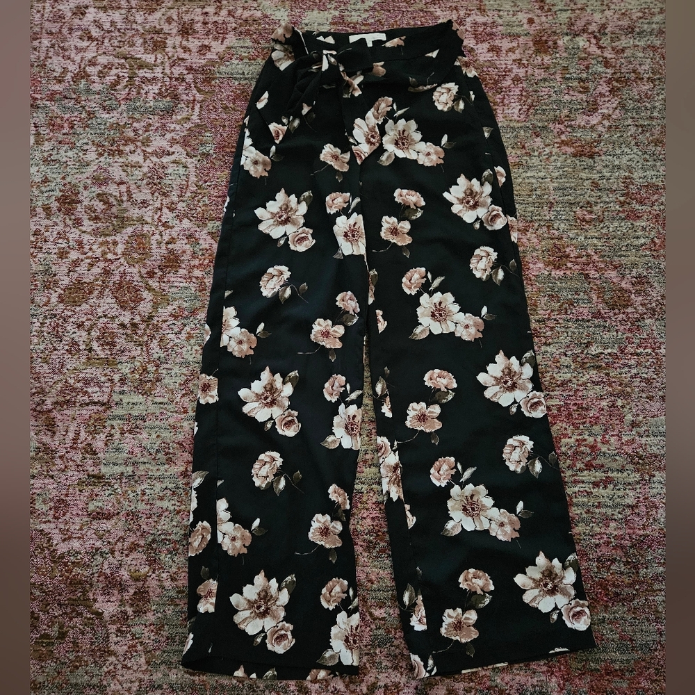 J.O.A. Floral Wide Leg Pants